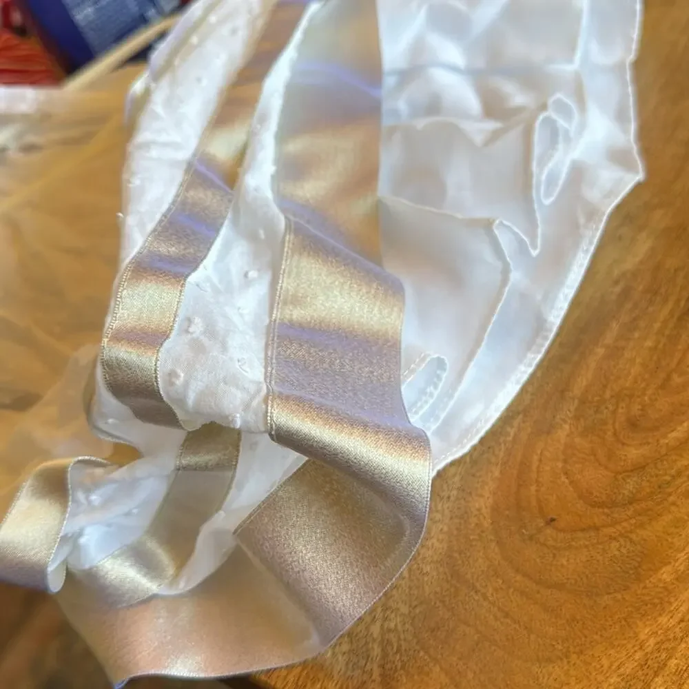 Bonnie Jean white dress iridescent ribbonsize 6x - Picture 6 of 6